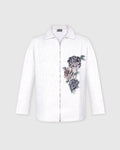 FLORAL JACQUARD ZIPPER JACKET