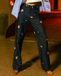 FLORAL DENIM PANT