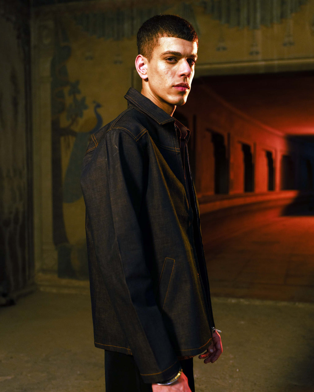 Brown denim jacket