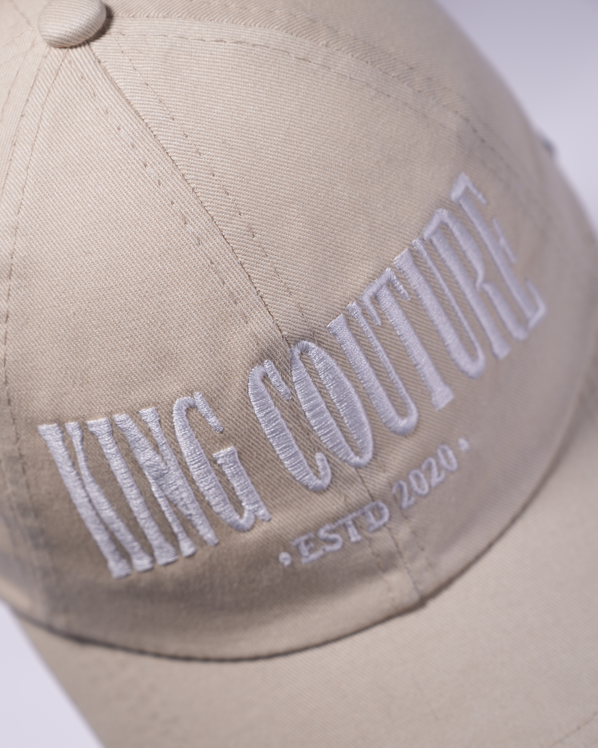 BEIGE KING COUTURE EMBROIDERED CAP