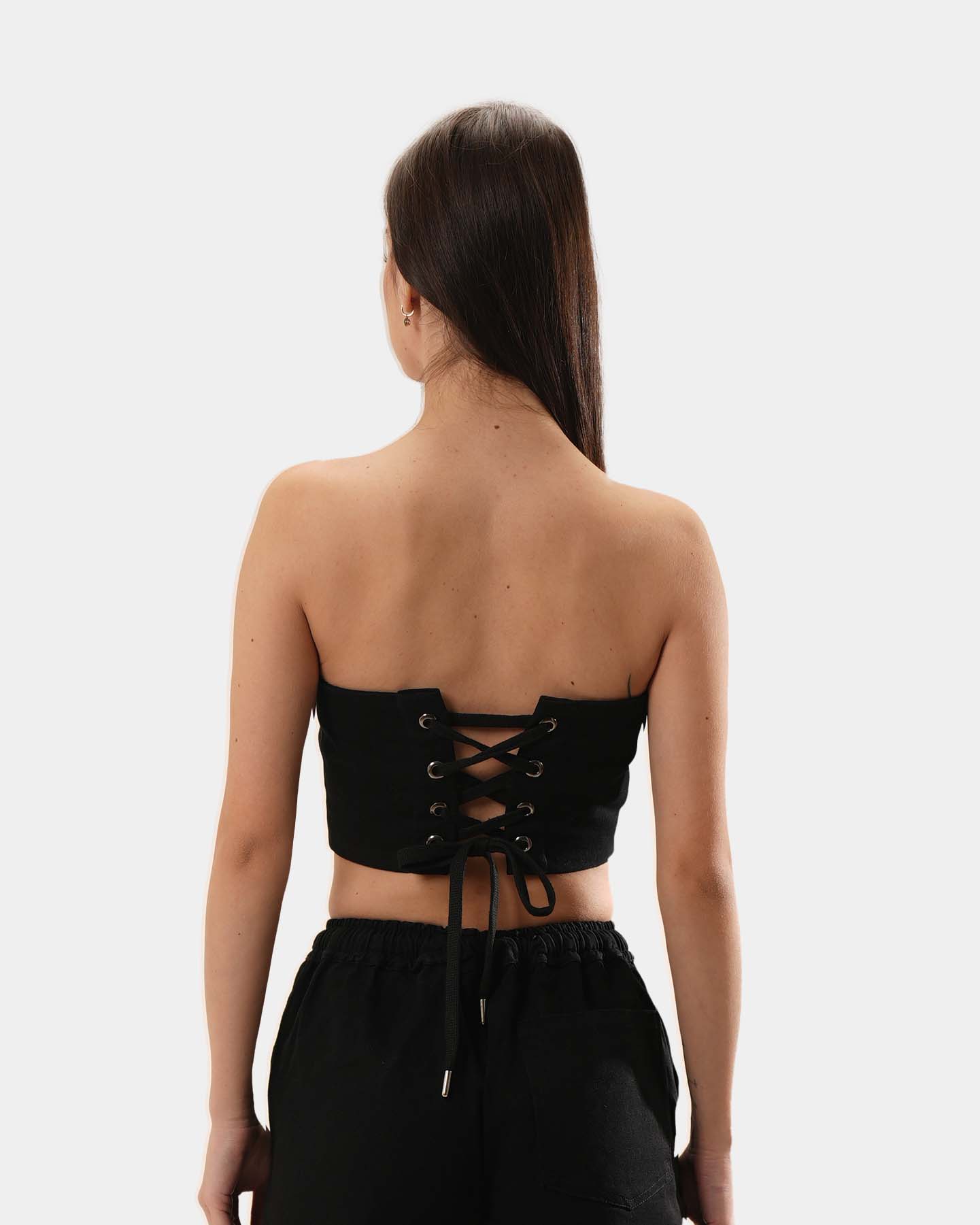 GREY FLORAL JACQUARD CORSET