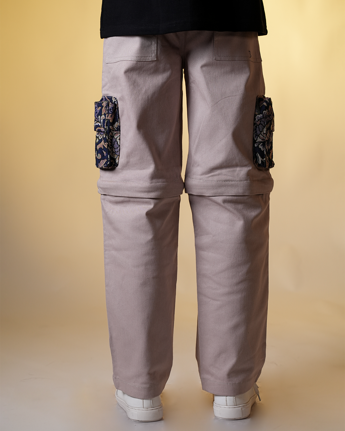 Paisley Pocket Detachable Zipper Pants