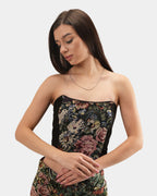 FLORAL JACQUARD CORSET