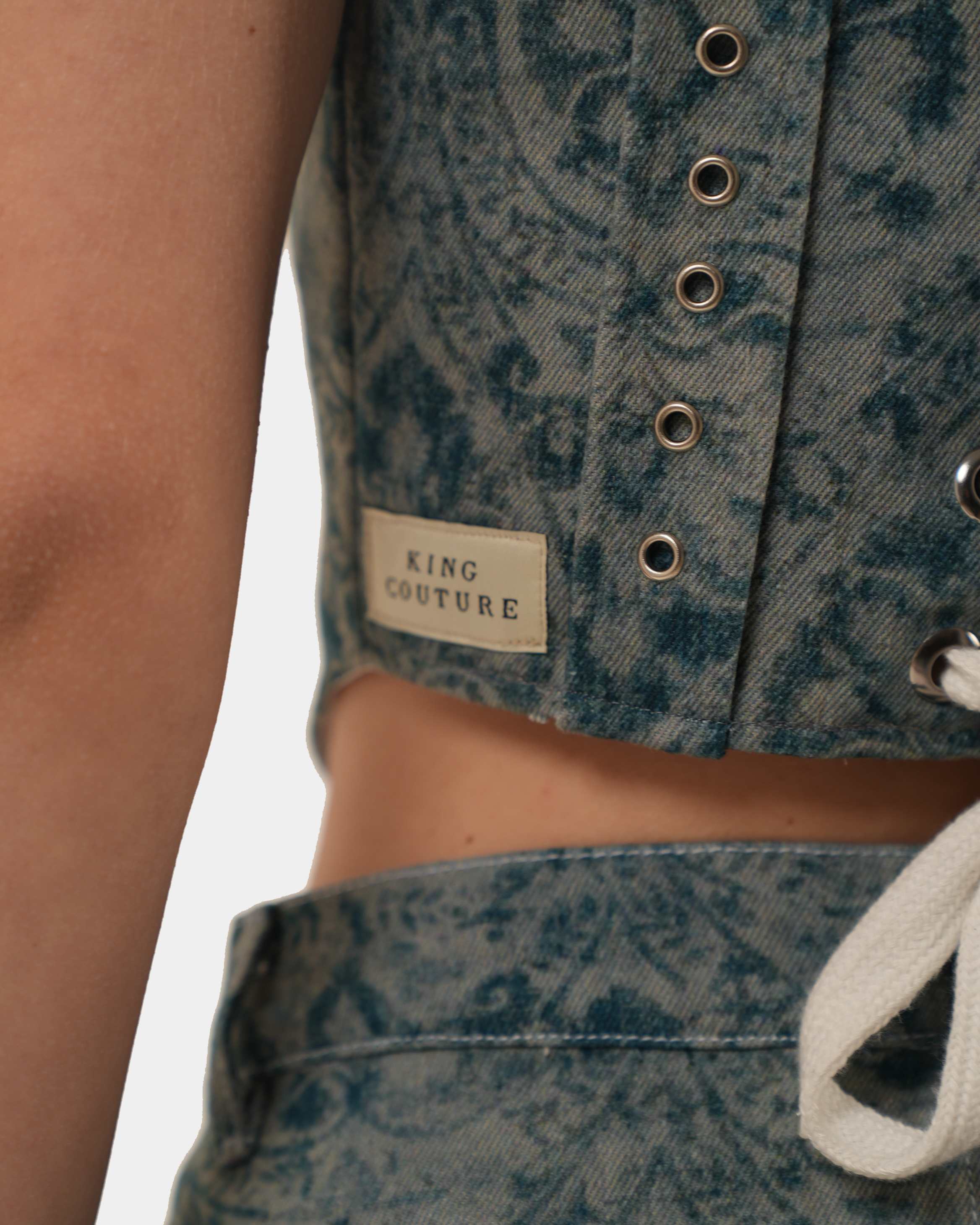 CYAN ASH DENIM CORSET