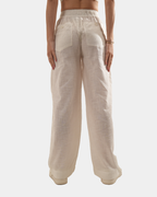 WHITE LINEN PANT