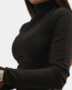EMBROIDERY TURTLENECK DRESS