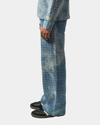 DISTRESSED DENIM PANT