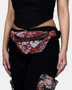 CARMINE RED FLORAL WAIST BAG