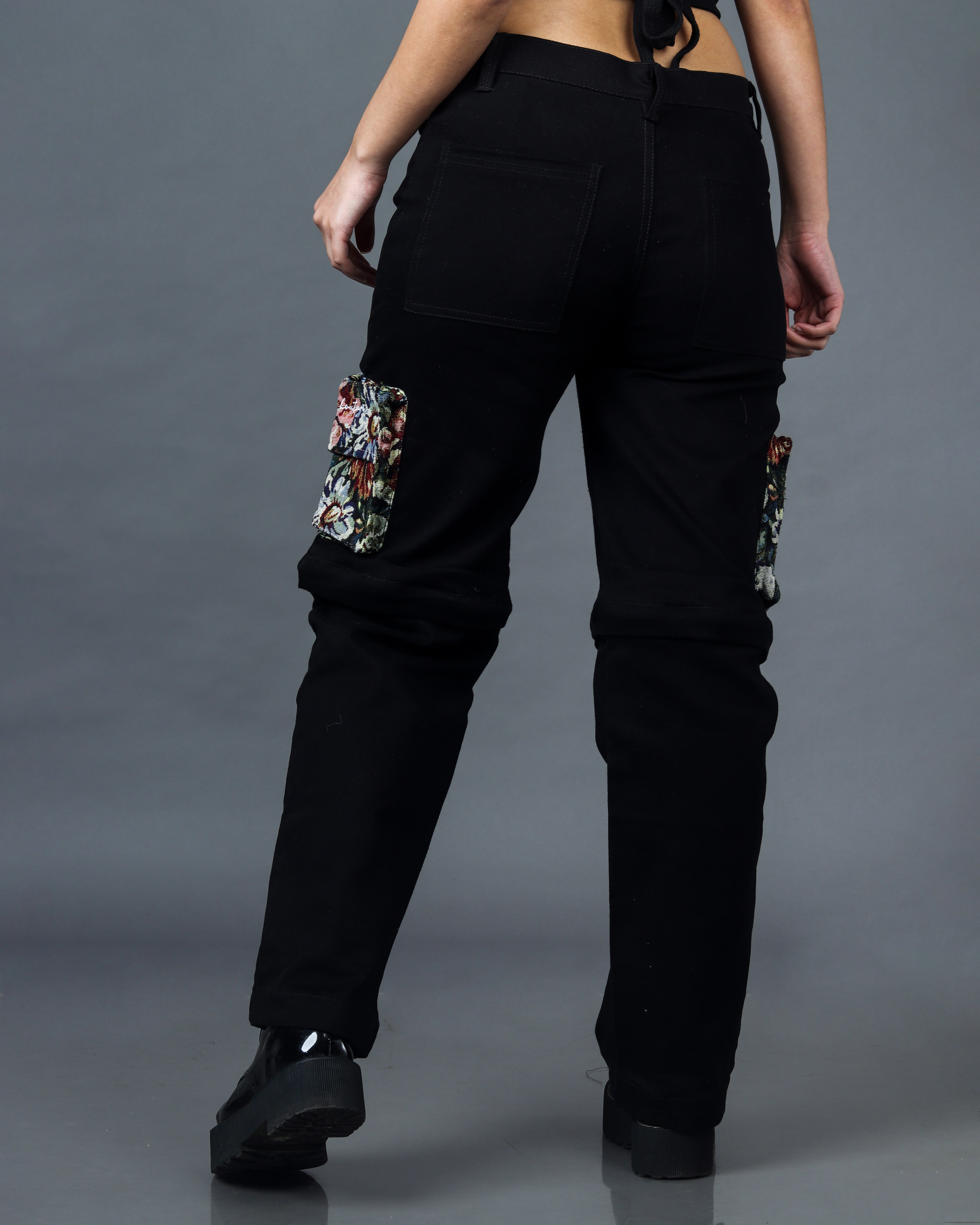 Floral Pocket Detachable Pants