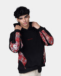 RED FLORAL HOODIE