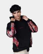 RED FLORAL HOODIE