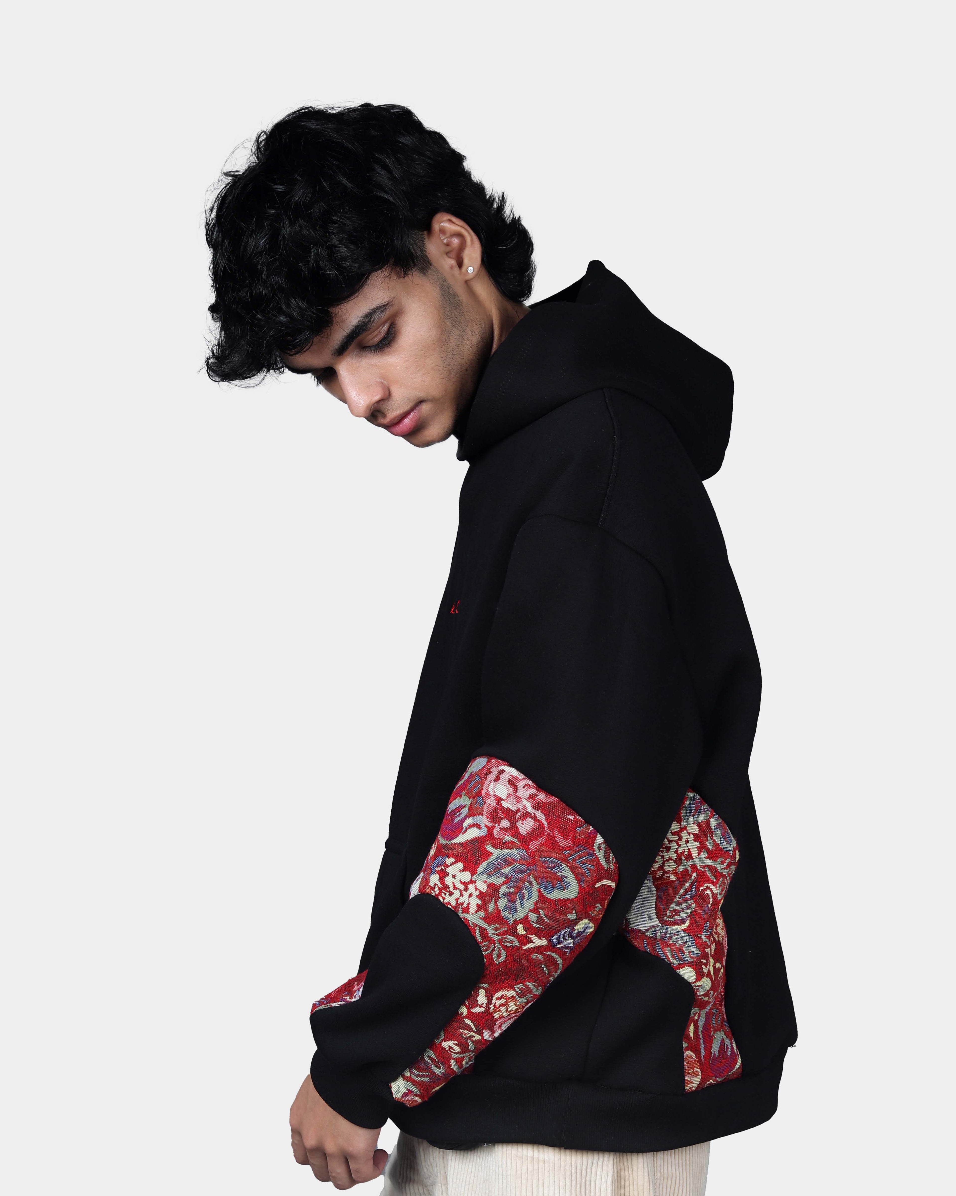 RED FLORAL HOODIE
