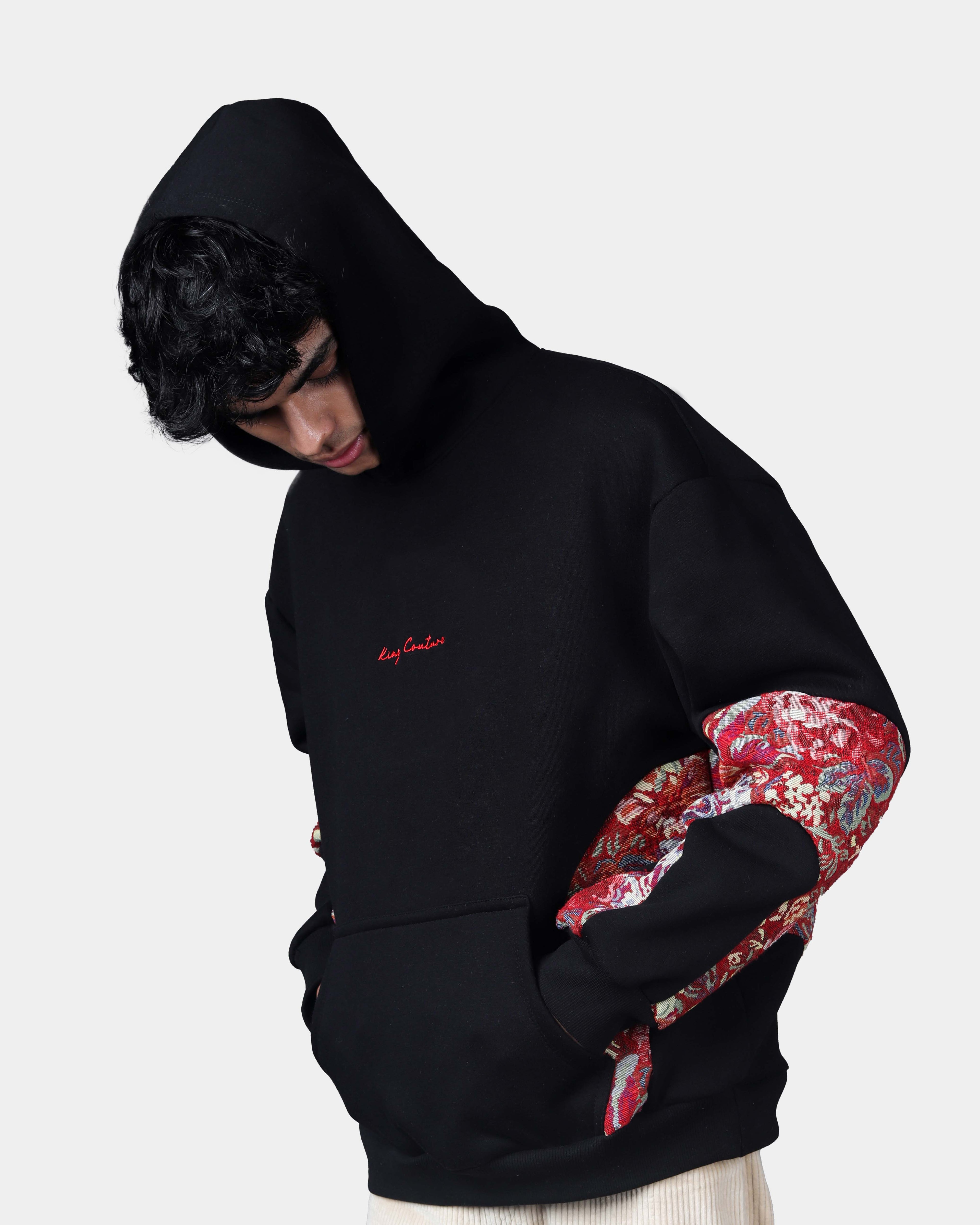 RED FLORAL HOODIE
