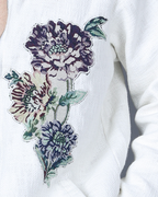 FLORAL JACQUARD ZIPPER JACKET