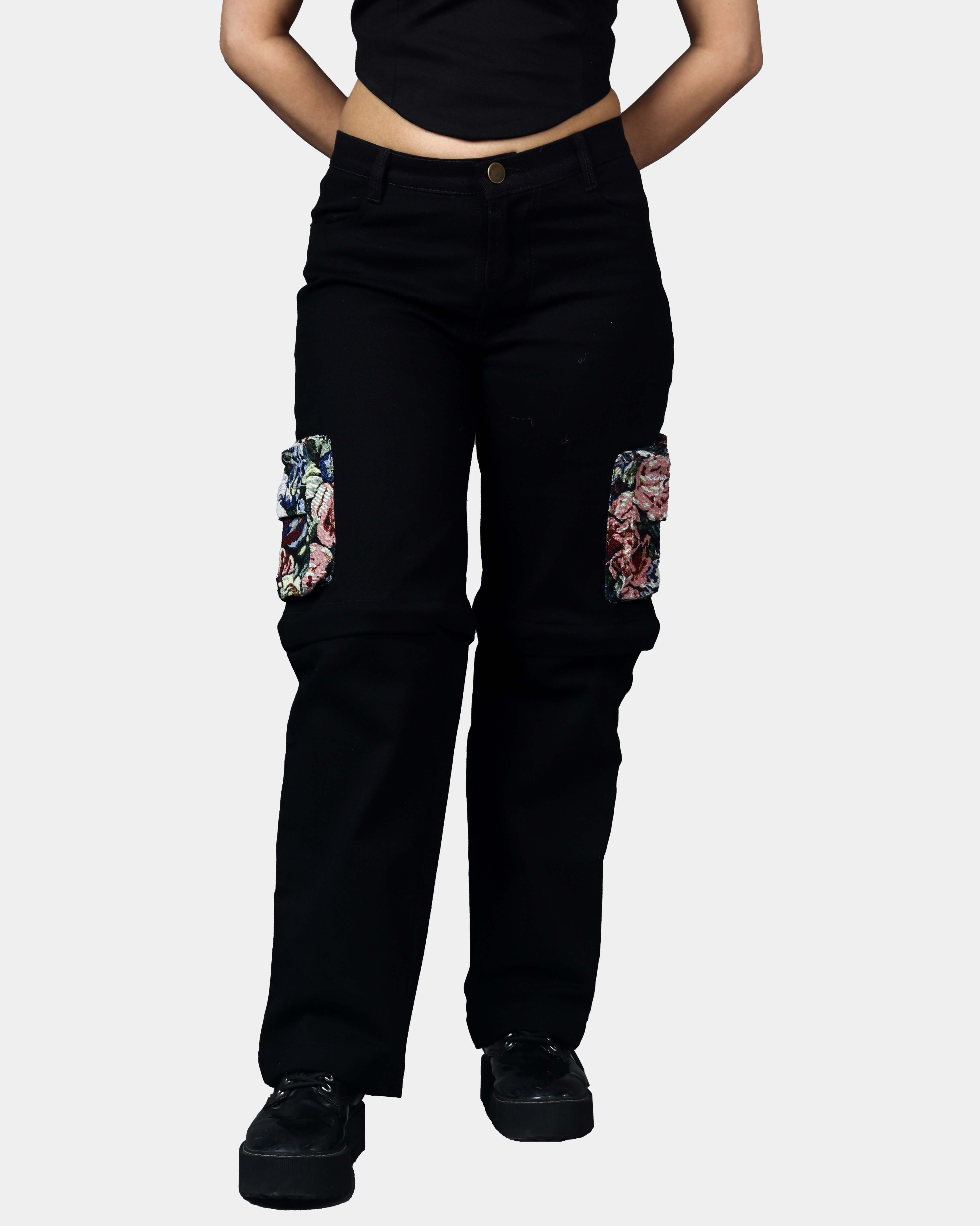 Floral Pocket Detachable Pants