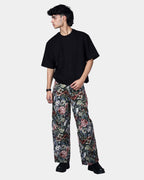STRAIGHT FIT FLORAL JACQUARD PANT