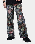 STRAIGHT FIT FLORAL JACQUARD PANT