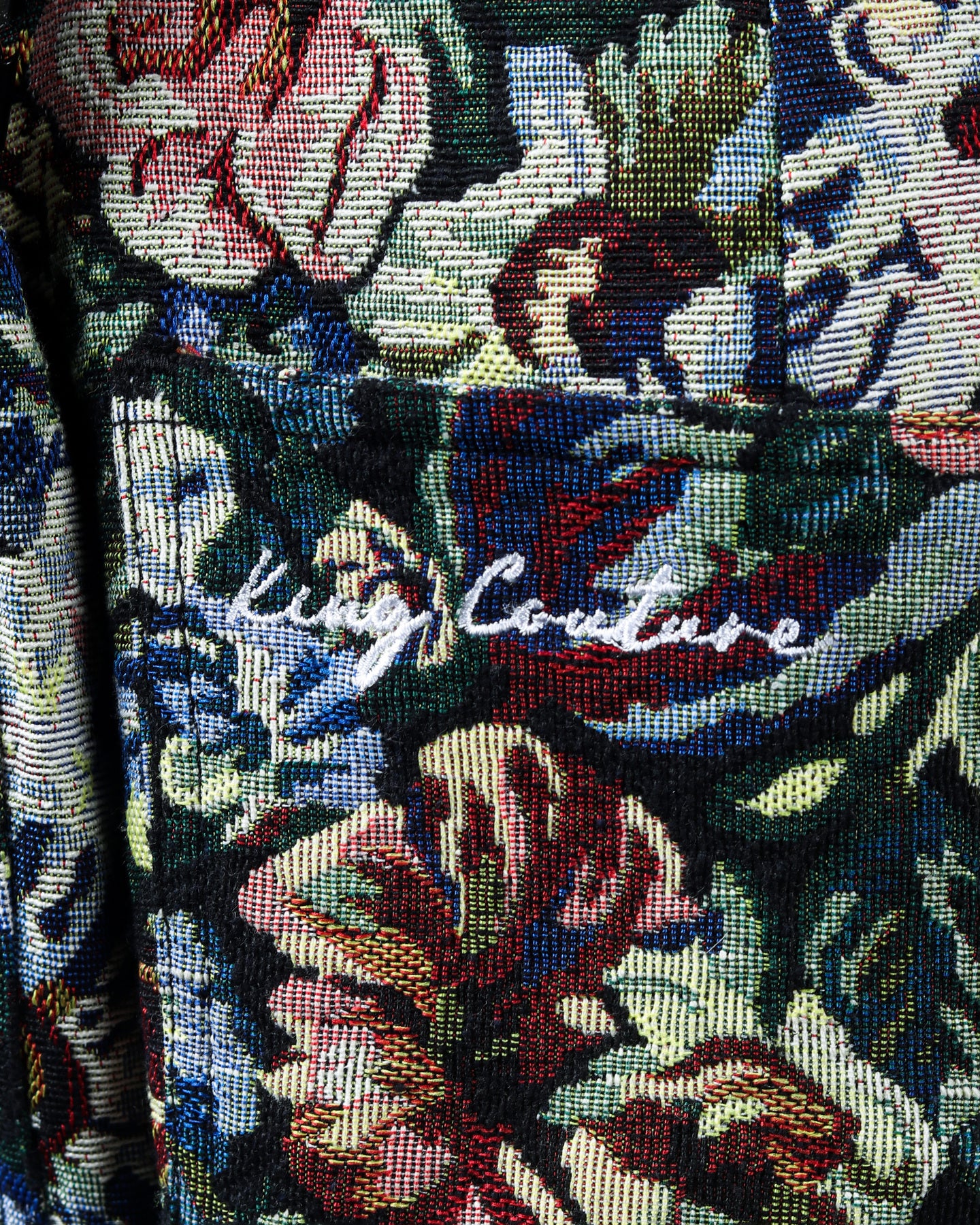 Straight Fit Floral Jacquard Pant