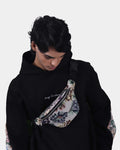 GREY FLORAL WAIST BAG