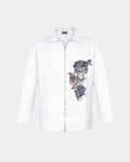 FLORAL JACQUARD ZIPPER JACKET