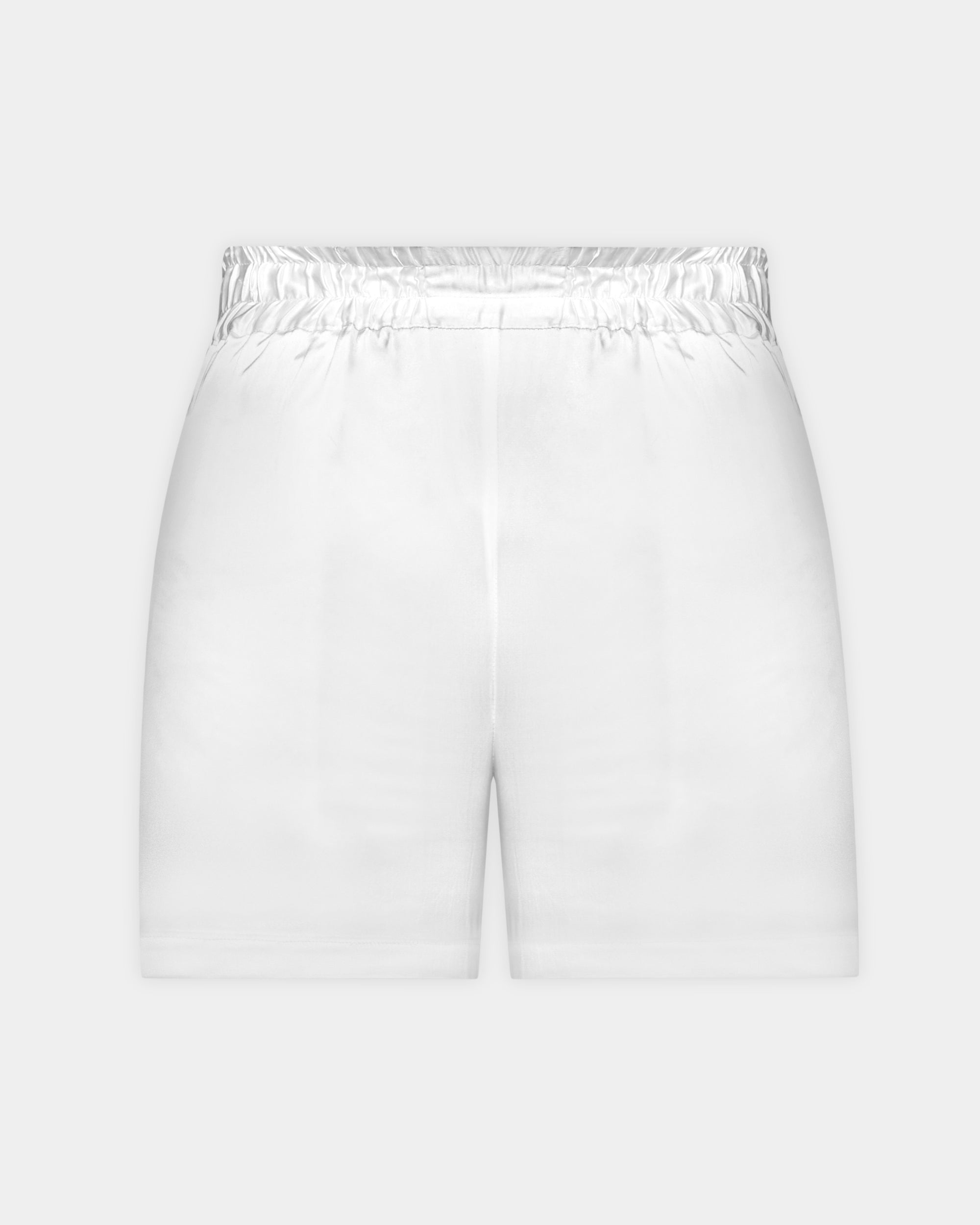 BASIC WHITE SATIN SHORTS