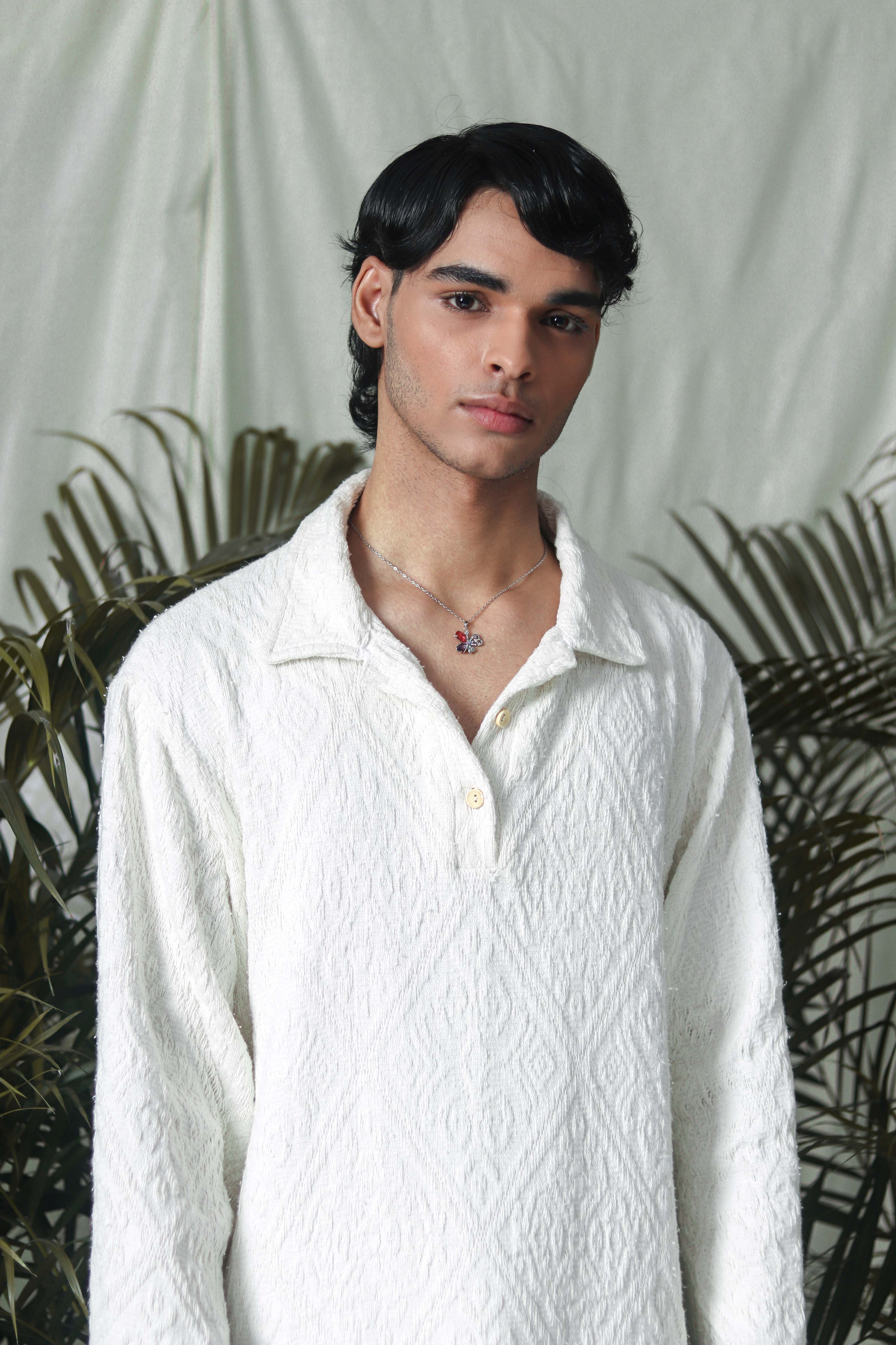 TIMELESS THREAD CREAM POLO