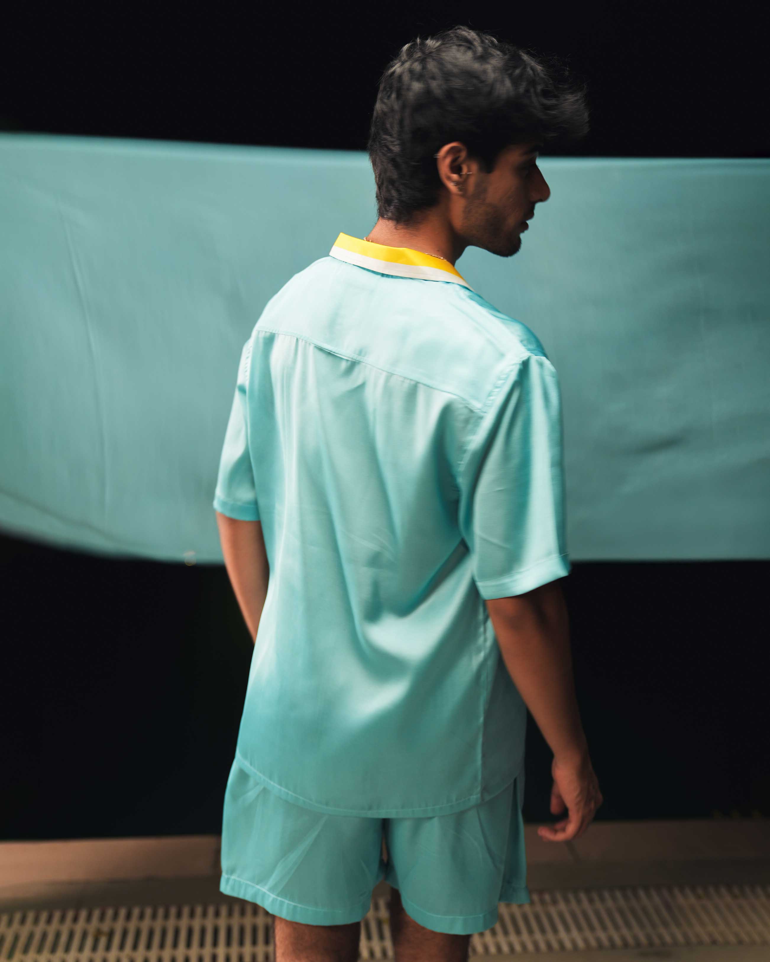 AQUA BOWLING SHIRT