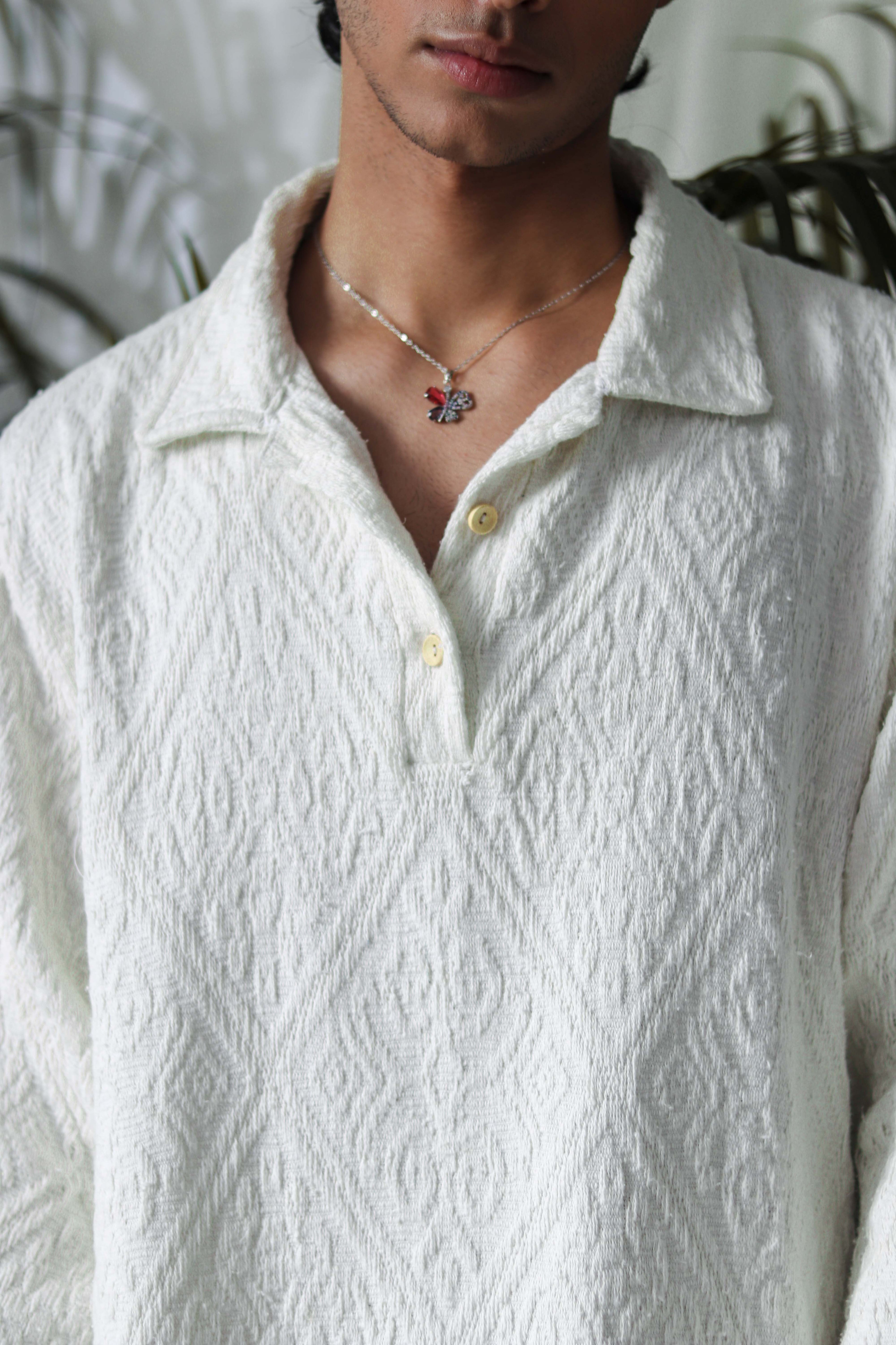 TIMELESS THREAD CREAM POLO