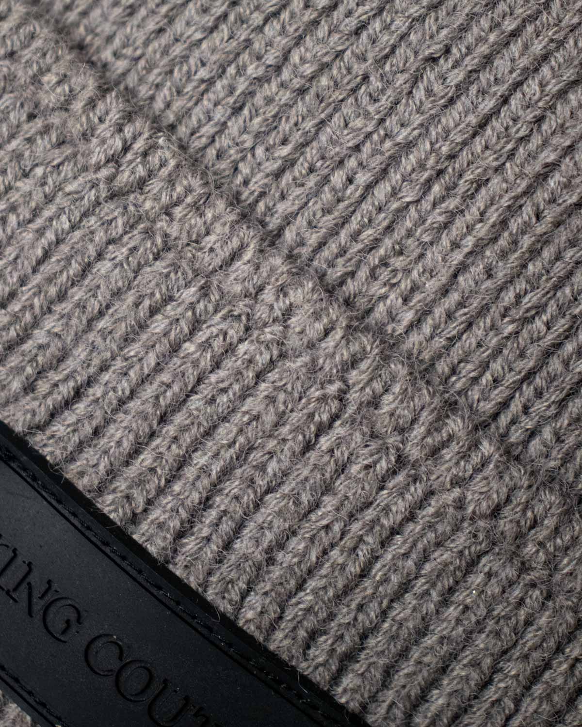 DARK GREY KNITTED BEANIE