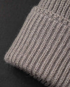 DARK GREY KNITTED BEANIE