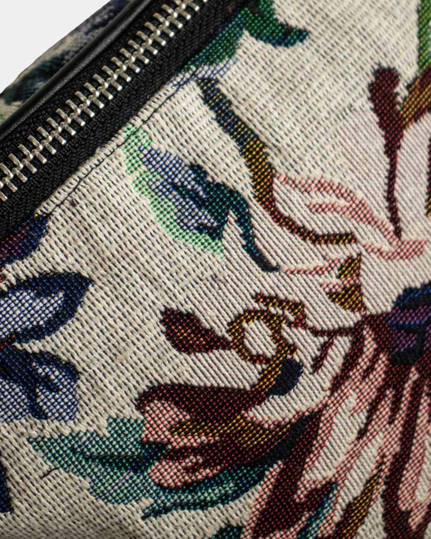 GREY FLORAL WAIST BAG