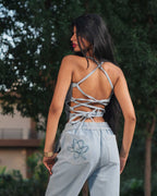 LOTUS DENIM TOP